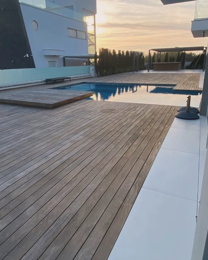 Poolside decking in Protaras